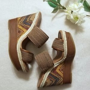 Lucky Brand Espadrille Chevron Wedges Shoes 6 36